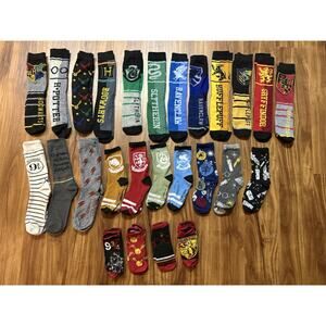 Large Lot of Harry Potter Socks Adult Size 8-12 New Never Worn No Tags